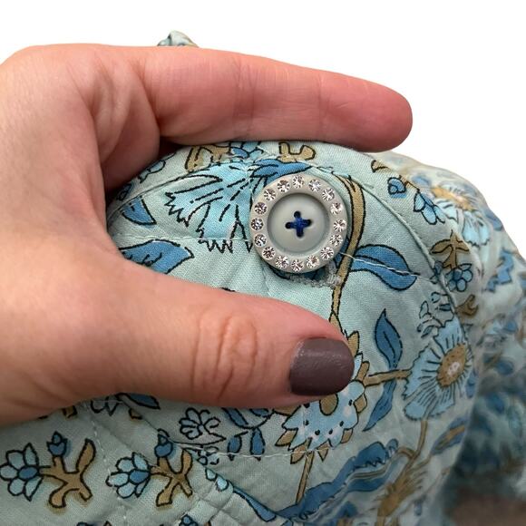 Anthropologie DRA Los Angeles Quilted Vest Medium Floral Cottagecore Prairie Zip - Picture 7 of 12